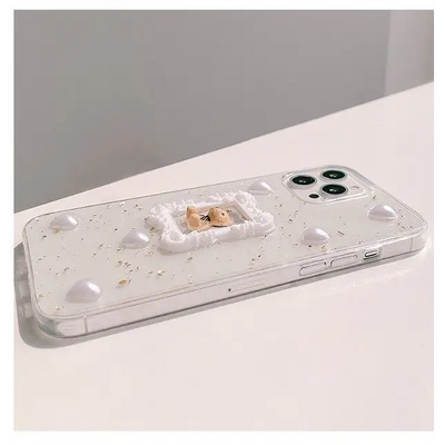 3D Bear Transparent Phone Case - iPhone 12 Pro Max / 12 Pro / 12 / 12 mini / 11 Pro Max / 11 Pro / 11 / SE / XS Max / XS / XR / X / SE 2 / 8 / 8 Plus / 7 / 7 Plus-5