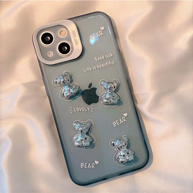 3D Bear Transparent Phone Case - iPhone 13 Pro Max / 13 Pro 