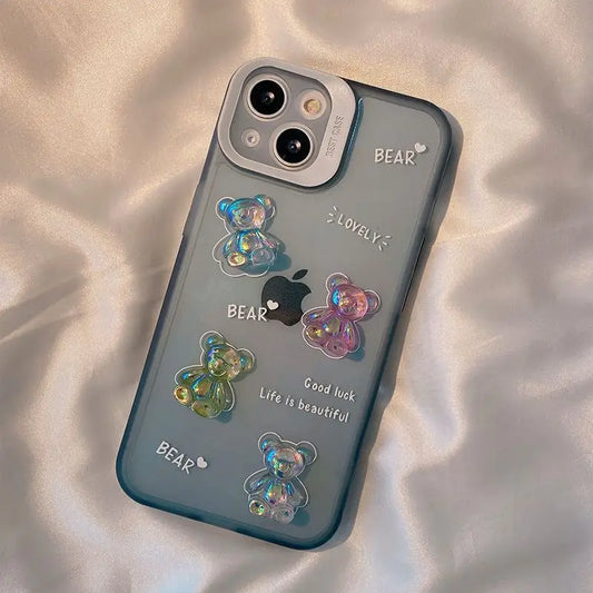 3D Bear Transparent Phone Case - iPhone 13 Pro Max / 13 Pro 