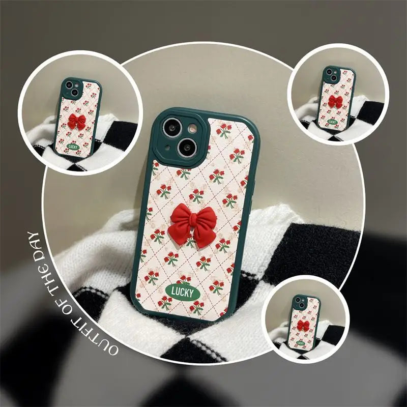 3D Bow Flower Phone Case - iPhone 13 Pro Max / 13 Pro / 13 / 12 Pro Max / 12 Pro / 12 / 11 Pro Max / 11 / XS Max / XR / XS / X-5