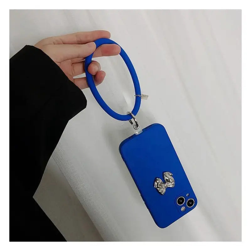 3D Bow Hoop Pendant  Phone Case - iPhone 13 Pro Max / 13 Pro / 13 / 13 mini / 12 Pro Max / 12 Pro / 12 / 12 mini / 11 Pro Max / 11 Pro / 11 / SE / XS Max / XS / XR / X / SE 2 / 8 / 8 Plus / 7 / 7 Plus / 6 / 6 Plus-7