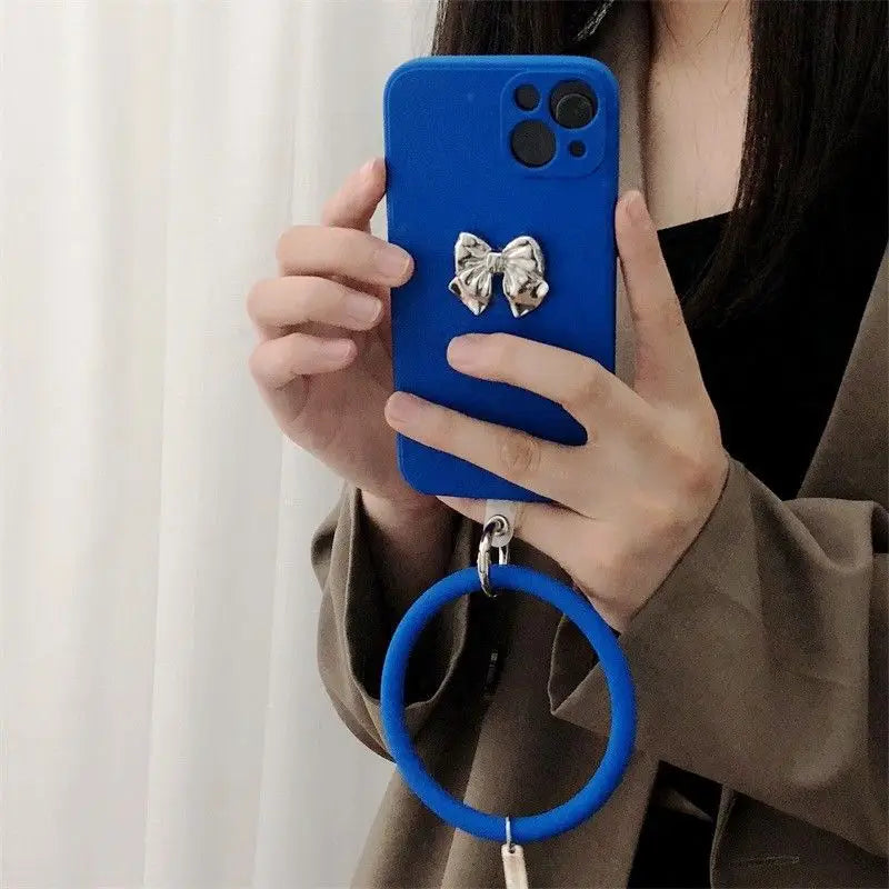 3D Bow Hoop Pendant Phone Case - Samsung-20
