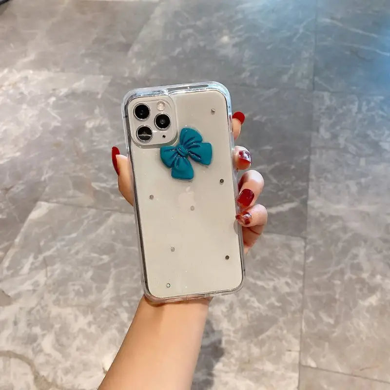 3D Bow Transparent Phone Case - iPhone 12 Pro Max / 12 Pro /