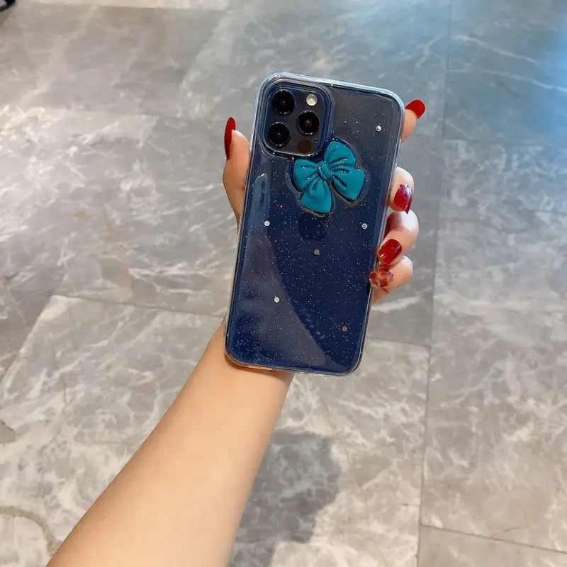 3D Bow Transparent Phone Case - iPhone 12 Pro Max / 12 Pro /