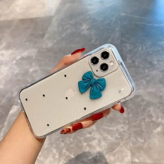 3D Bow Transparent Phone Case - iPhone 12 Pro Max / 12 Pro /