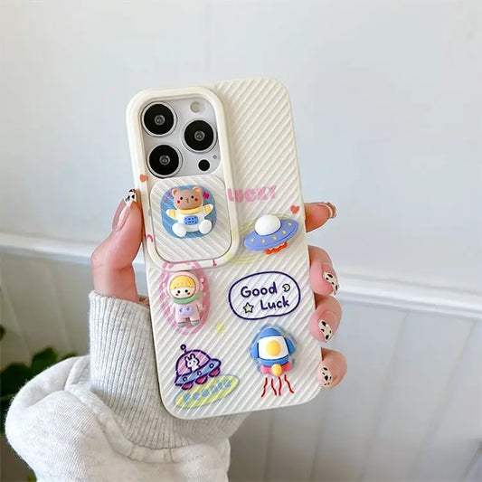 3D Cartoon Lens Cover  Phone Case - iPhone 13 Pro Max / 13 Pro / 13 / 13 mini / 12 Pro Max / 12 Pro / 12 / 12 mini / 11 Pro Max / 11 Pro / 11 / SE / XS Max / XS / XR / X / SE 2 / 8 / 8 Plus / 7 / 7 Plus-2