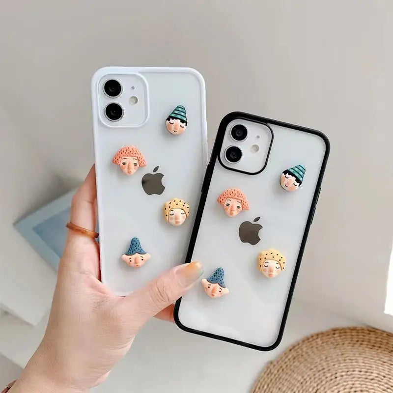 3D Cartoon Transparent Phone Case - iPhone 12 Pro Max / 12 