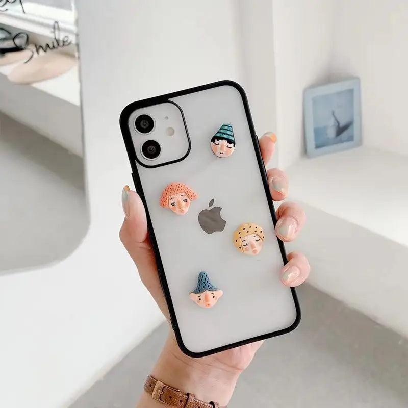 3D Cartoon Transparent Phone Case - iPhone 12 Pro Max / 12 