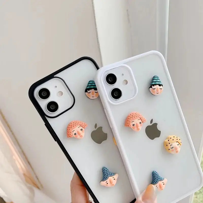 3D Cartoon Transparent Phone Case - iPhone 12 Pro Max / 12 