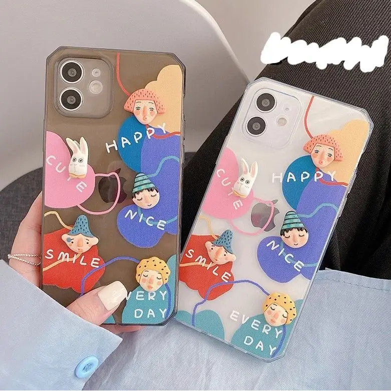 3D Cartoon Transparent Phone Case - iPhone 12 Pro Max / 12 