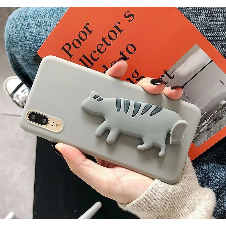 3D Cat Stand Phone Case - Huawei / Honor-10
