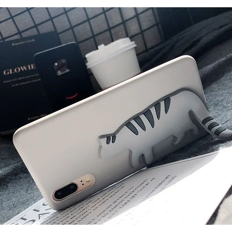 3D Cat Stand Phone Case - Huawei / Honor-5