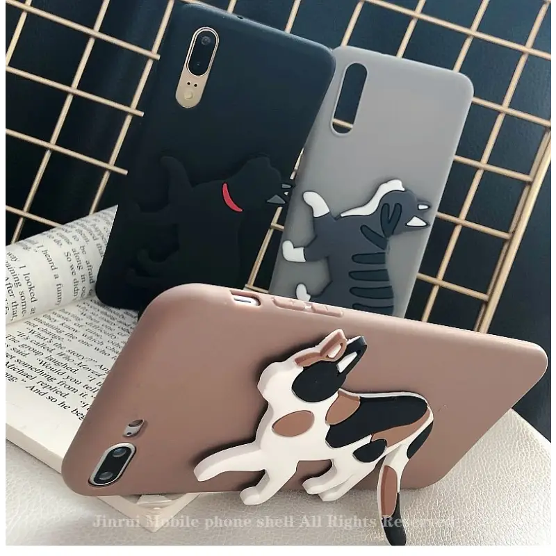 3D Cat Stand Phone Case - iPhone 11 Pro Max / 11 Pro / 11 / SE / XS Max / XS / XR / X / SE 2 / 8 / 8 Plus / 7 / 7 Plus-7