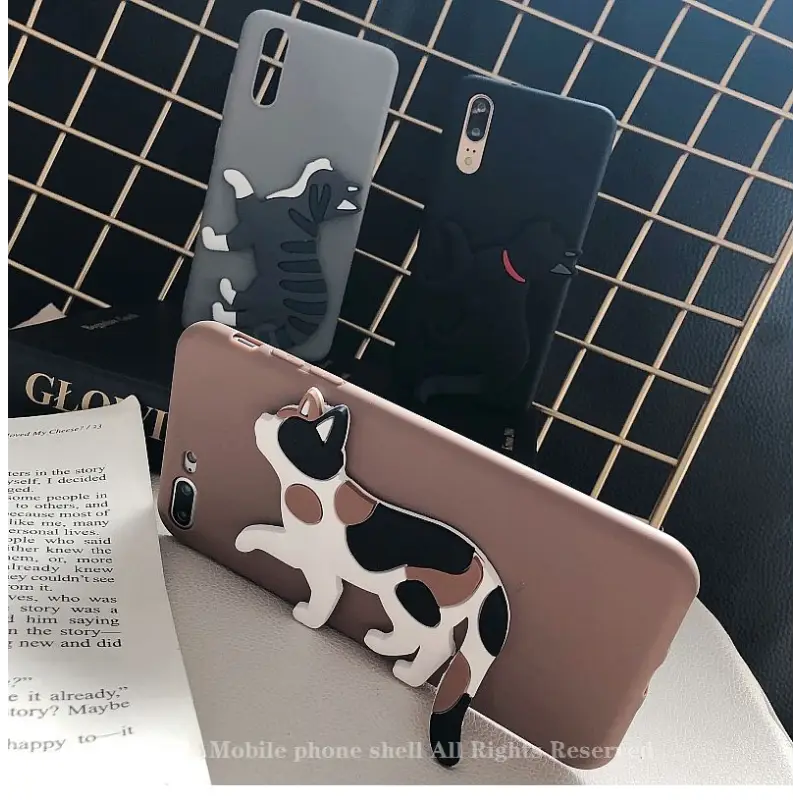 3D Cat Stand Phone Case - iPhone 11 Pro Max / 11 Pro / 11 / SE / XS Max / XS / XR / X / SE 2 / 8 / 8 Plus / 7 / 7 Plus-6