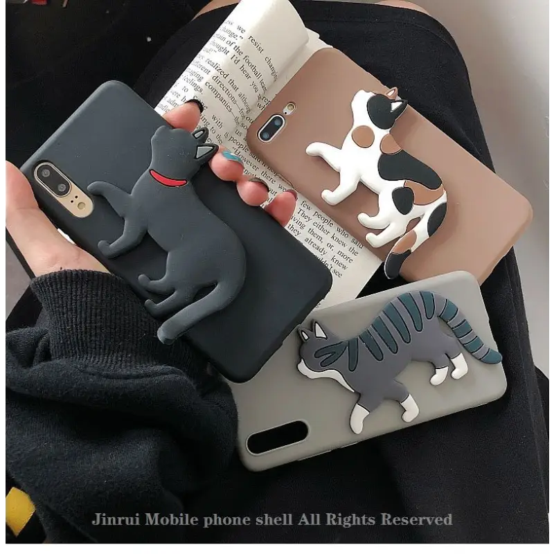 3D Cat Stand Phone Case - iPhone 11 Pro Max / 11 Pro / 11 / SE / XS Max / XS / XR / X / SE 2 / 8 / 8 Plus / 7 / 7 Plus-11