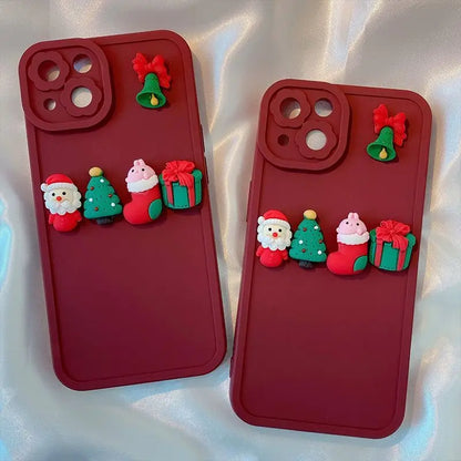 3D Christmas Cartoon Phone Case - iPhone 13 Pro Max / 13 Pro