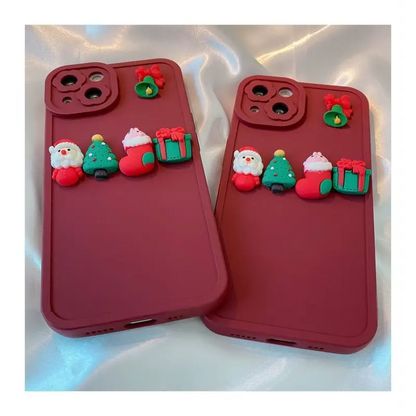 3D Christmas Cartoon Phone Case - iPhone 13 Pro Max / 13 Pro