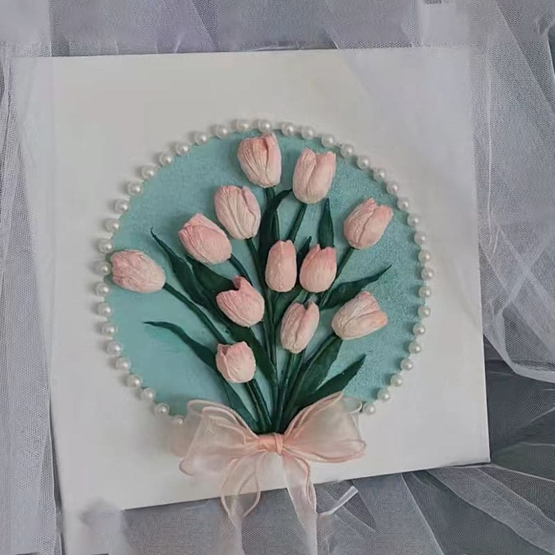 3D DIY Tulip Pearl Painting Decoration KawaiiMoriStore