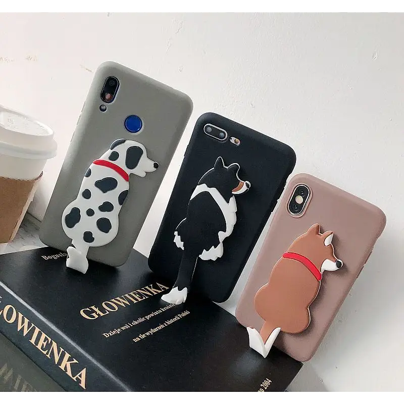 3D Dog Stand Phone Case - iPhone 11 Pro Max / 11 Pro / 11 / SE / XS Max / XS / XR / X / SE 2 / 8 / 8 Plus / 7 / 7 Plus-5