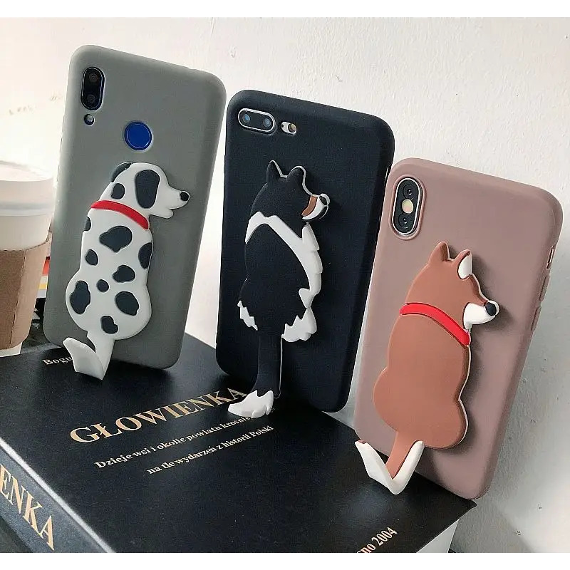 3D Dog Stand Phone Case - iPhone 11 Pro Max / 11 Pro / 11 / SE / XS Max / XS / XR / X / SE 2 / 8 / 8 Plus / 7 / 7 Plus-2