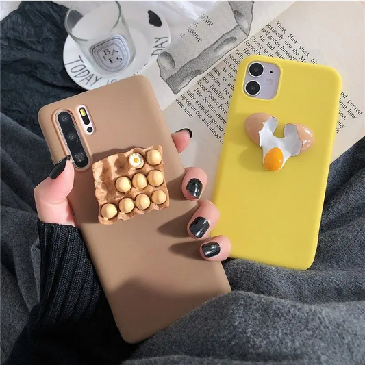 3D Egg Phone Case - iPhone 12 Pro Max / 12 Pro / 12 / 11 Pro Max / 11 Pro / 11 / SE / XS Max / XS / XR / X / SE 2 / 8 / 8 Plus / 7 / 7 Plus-1