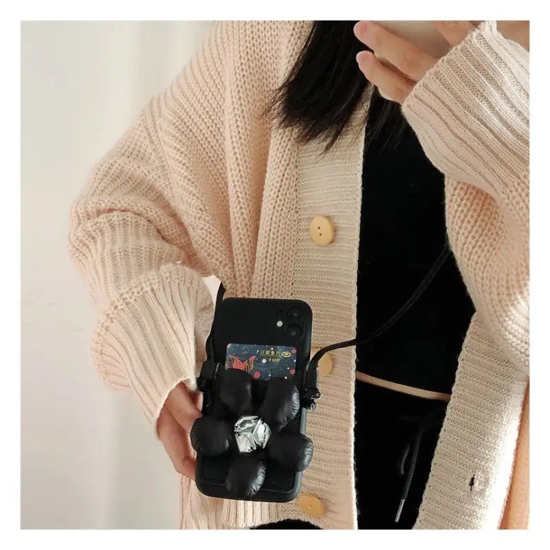 3D Flower Neck Strap Phone Case - Samsung-10