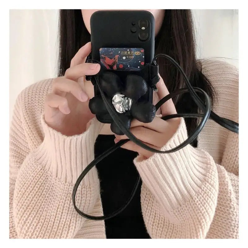 3D Flower Neck Strap Phone Case - Samsung-6