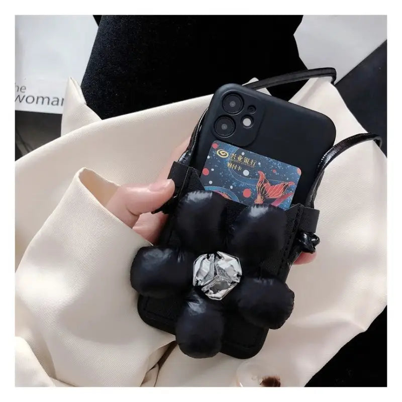 3D Flower Neck Strap Phone Case - Samsung-12