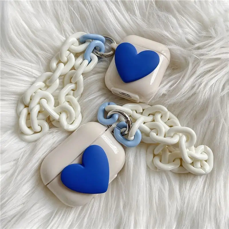 3D Heart Chained AirPods / Pro Earphone Case Skin PE800 - 