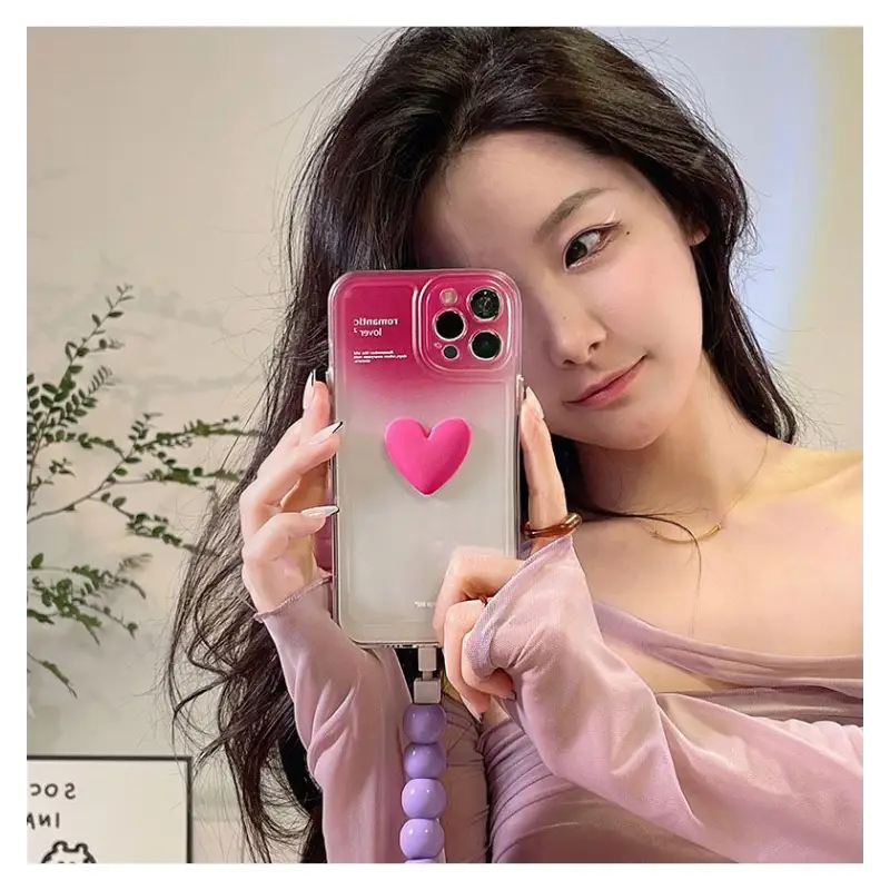 3D Heart Gradient Phone Case - iPhone 13 Pro Max / 13 Pro / 