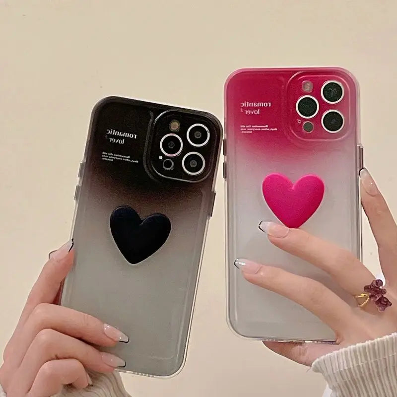 3D Heart Gradient Phone Case - iPhone 13 Pro Max / 13 Pro / 