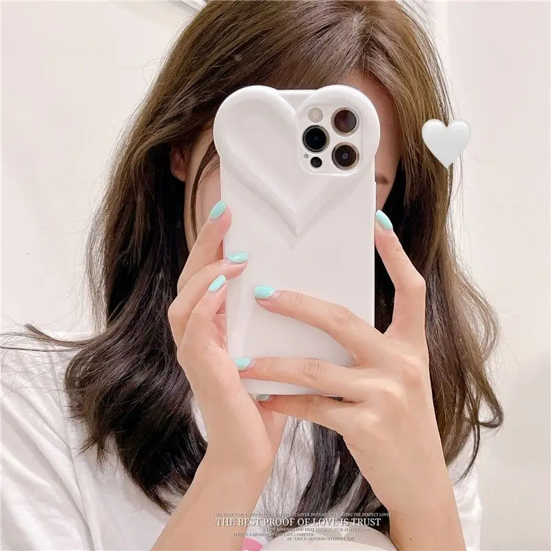 3D Heart Mobile Case - Iphone 7 / 8 /7plus / 8plus / X / Xs 