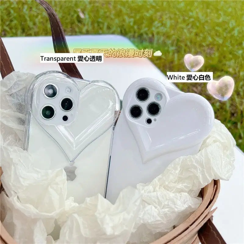 3D Heart Mobile Case - Iphone 7 / 8 /7plus / 8plus / X / Xs 