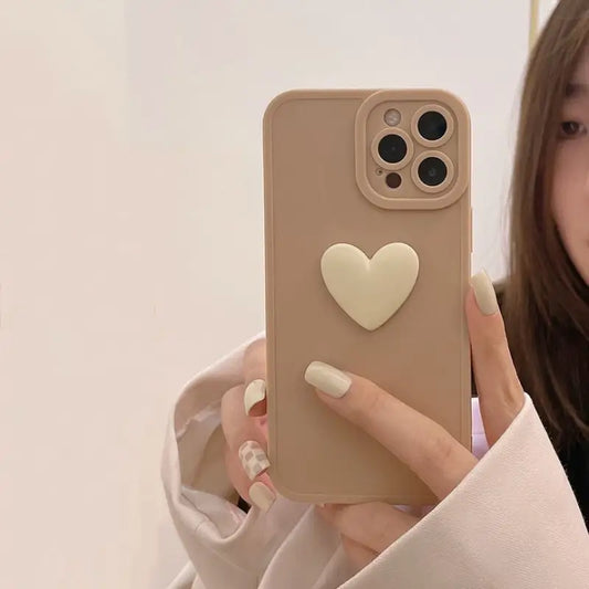 3D Heart Phone Case - iPhone 13 Pro Max / 13 Pro / 13 / 13 mini / 12 Pro Max / 12 Pro / 12 / 12 mini / 11 Pro Max / 11 Pro / 11 / SE / XS Max / XS / XR / X / SE 2 / 8 / 8 Plus / 7 / 7 Plus-1