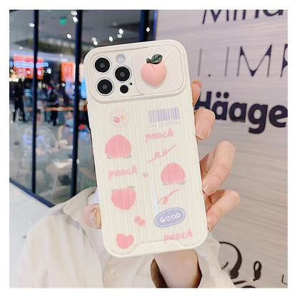 3D Peach Lens Cover Phone Case - iPhone 12 Pro Max / 12 Pro 
