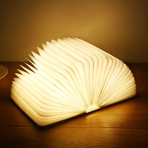 Creative LED Folding Book Lamp - Pink Pink