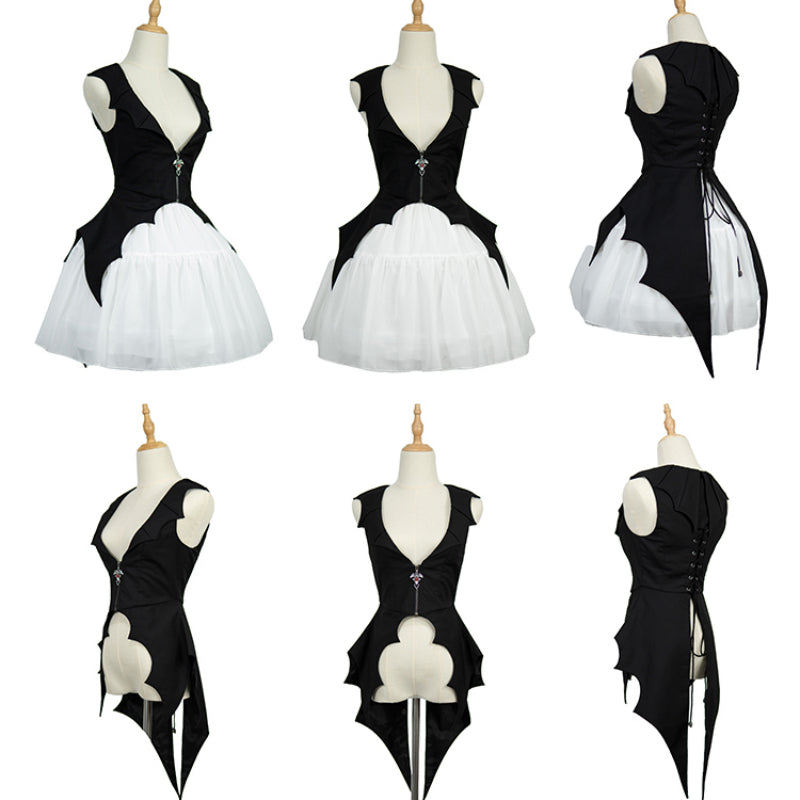 Black Witchy Vampire Bat Vest ON1037 MK Kawaii Store