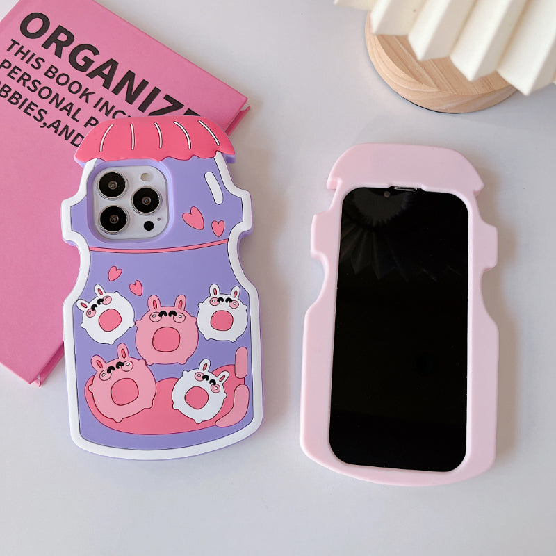Cute Cartoon Drink Bottle Rabbit Phone Case MK Kawaii Store
