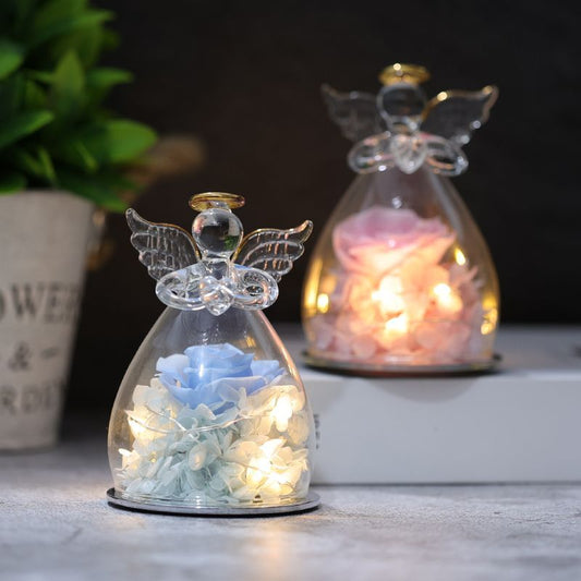 Angel Everlasting Flower Led Gift Wonderland Case