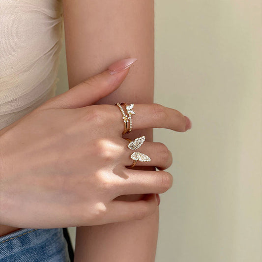 Diamond Butterfly Ring W563