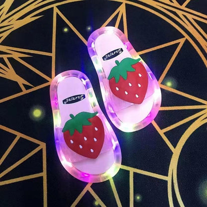 Summer Kawaii Strawberry Glowing Slippers MK Kawaii Store