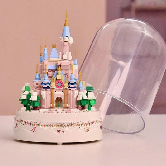 DIY patchwork castle music box gift W514