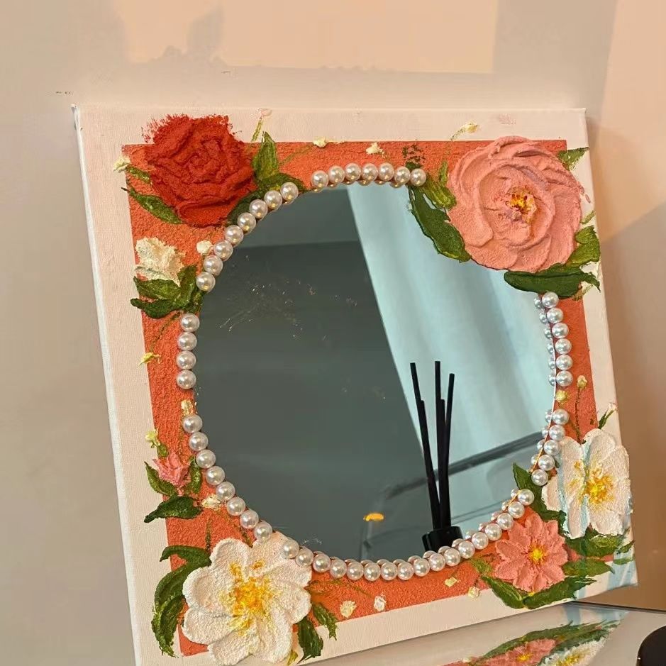 DIY 3D Flower Mirror Frame Wonderland Case