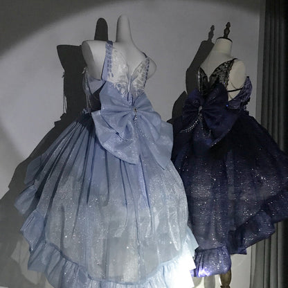 Blue Constellation Overskirt Lolita (Bow and trail, No skirt) ON1040 MK Kawaii Store