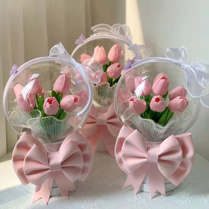 DIY Tulip Bubble LED Flower Bouquet MK18585 Wonderland Case