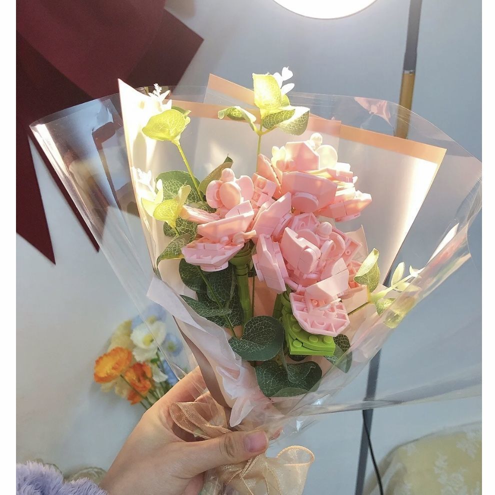 DIY Building Blocks Flower Girlfriends Gift - Pink Wonderland Case