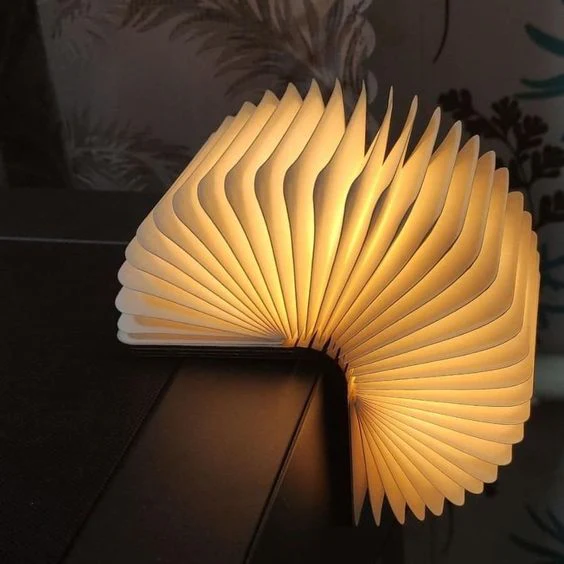 Creative LED Folding Book Lamp - Pink Pink