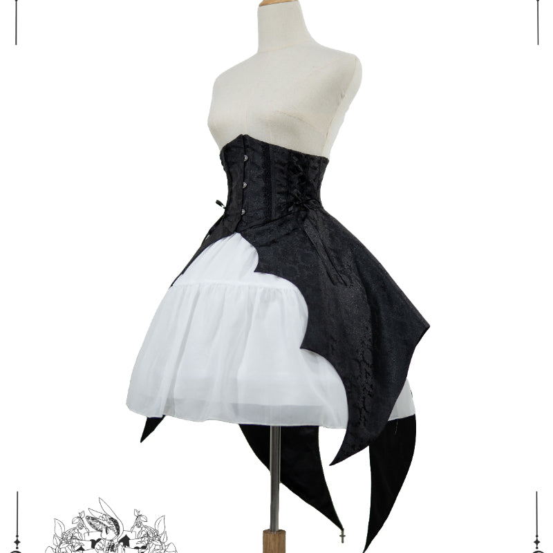 Black Bat Wings Corset Lolita ON1036 MK Kawaii Store