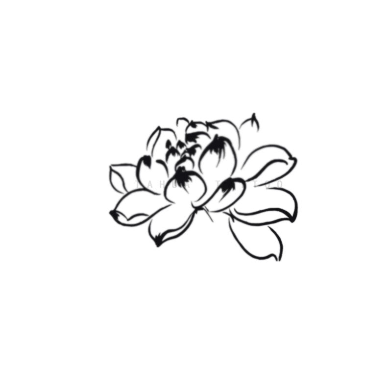 Tattoo Sticker Sketching Flowers Body Art Flowers Arm Fake Sleeve Tattoo  Women | eBay