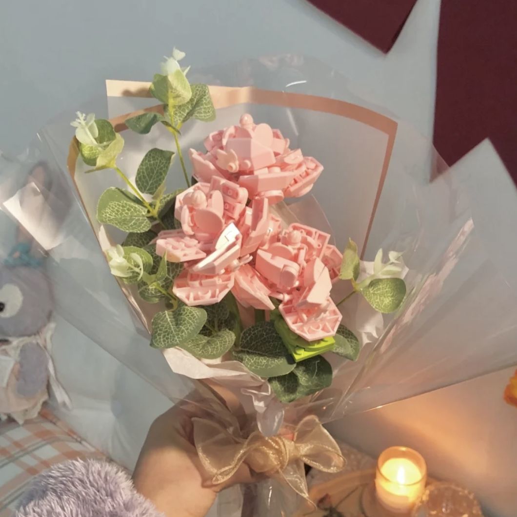 DIY Building Blocks Flower Girlfriends Gift - Pink Wonderland Case